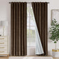 Lazzzy Dark Brown 84 Inch Long Blackout Velvet Curtains Thermal Insulated by Lazzzy