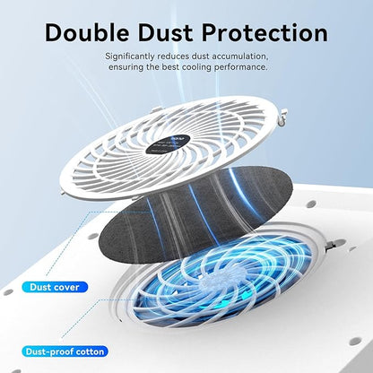llano RGB Laptop Cooling Pad, Powerful Turbofan, Quiet Cooling, Touch Control - Image 6