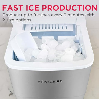 Frigidaire EFIC108-Silver Compact Ice Maker, Counter-top Portable, 26 lb per Day - Image 4