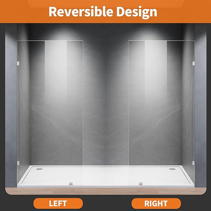 Shower Glass Panel, Frameless Walk in Shower Door - Image 6