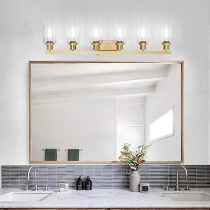 DIKAIDA 6 Light Gold Bathroom Vanity Light, Bathroom Light Fixtures - Image 8
