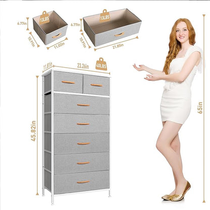 Mifuro Tall Dresser for Bedroom, Vertical Storage Organizer Tower - Image 3