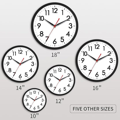 AKCISOT 18 Inch Wall Clock Large Silent Non-Ticking Wall Clocks Battery Operated - Image 3