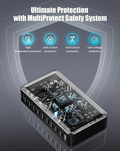 880W USB C Charger Block, 10-Port USB C Charging Station GaN IV Travel - Image 4