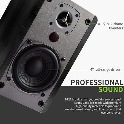 SINGING WOOD BT27 Active Powered Bluetooth Bookshelf Speakers - Image 4