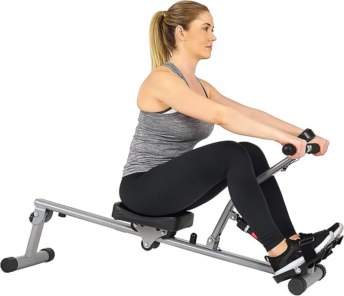 Sunny Health & Fitness Compact Adjustable Rowing Machine - Image 4