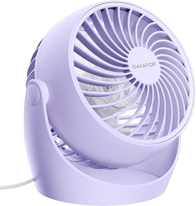 Gaiatop Desk Fan, 5-Inch Portable Electric Table Desktop Air Circulator Fans by GAIATOP