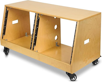 Sound Town DIY 2 x 8U Slanted Studio Rack - Image 3