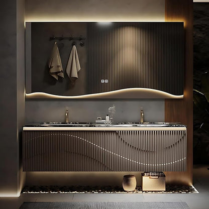 Double Sink Bathroom Vanity by Genpai