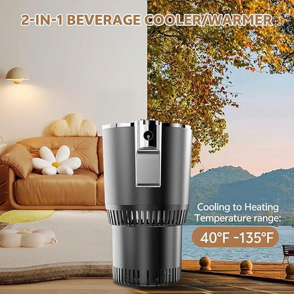 Smart Car Hot and Cold Cup Holder Rapid Heating and Cooling Insulated Electric - Image 2