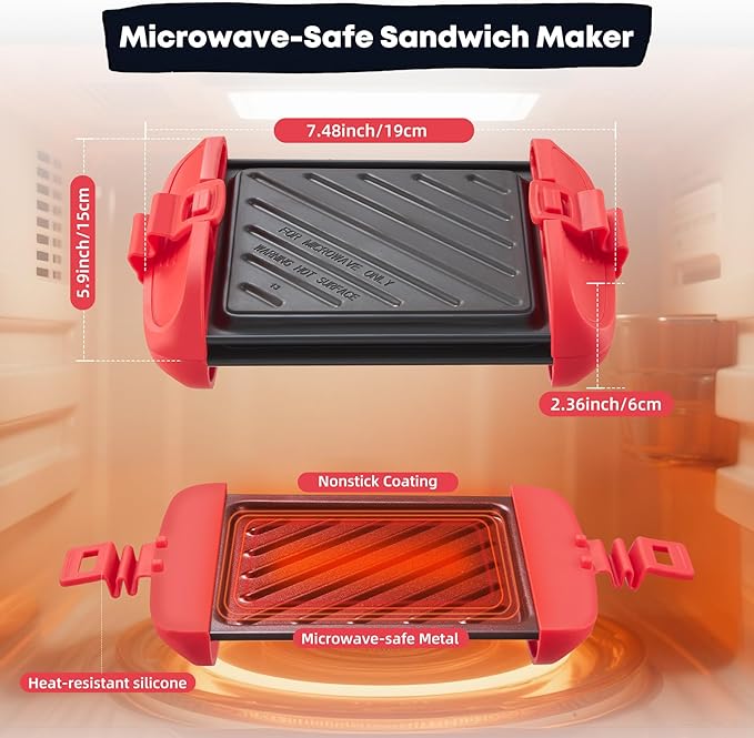 Microwave Sandwich Maker, Microwave Toastie Maker, Snack Maker & Panini Press - Image 8