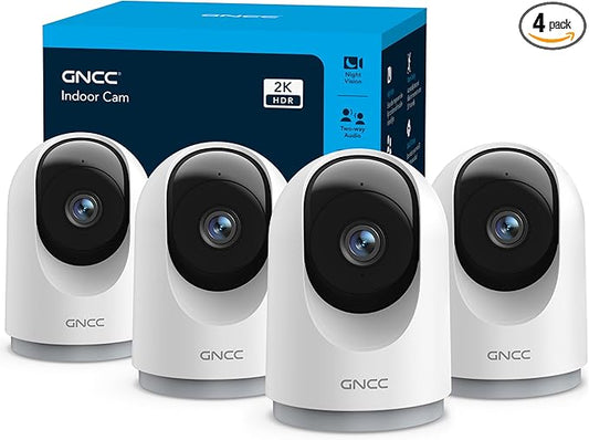 GNCC 2K Security Cameras 4pcs, Home Security Camera Indoor by GNCC
