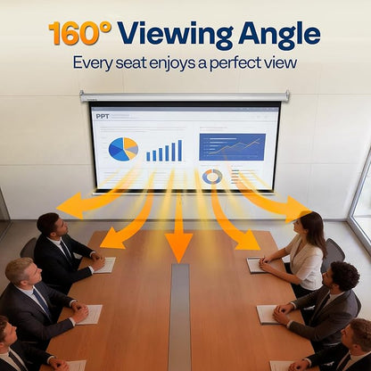 VIVOHOME 100 Inch 16:9 Pull Down Projector Screen, HD 4K Retractable Movie - Image 7