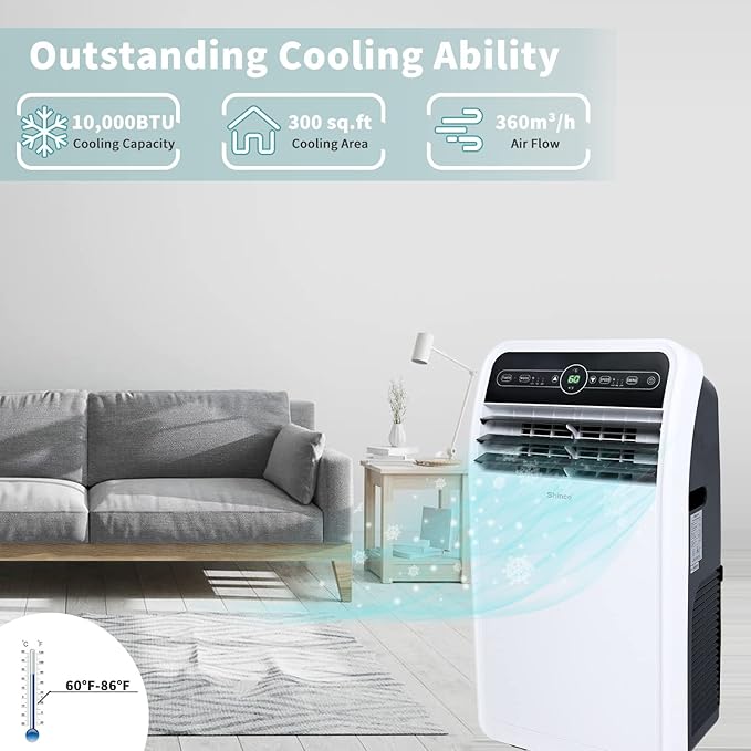 Shinco 10, 000 BTU Portable Air Conditioner, Portable AC Unit - Image 3