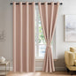 JIUZHEN Blackout Curtains with Tiebacks by JIUZHEN