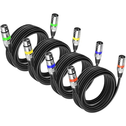 MAD OWL 4 Pack 15ft DMX Cables by MADOWL