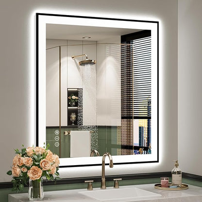 YEELAIT 32x36 Inch LED Bathroom Mirror by YEELAIT