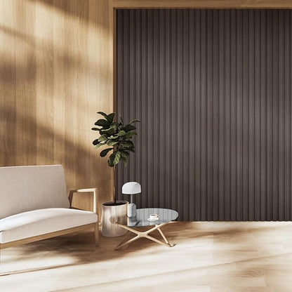 OUZUGIE WPC Acoustic Slat Wall Paneling, Living Room, TV Background, Study Room - Image 2