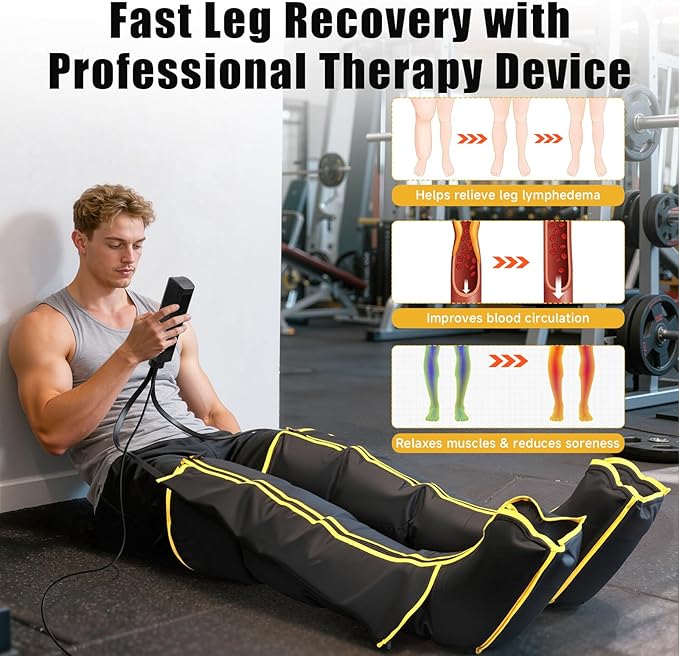 Air Compression Leg Massager, Professional Sequential Foot & Full Leg Massager - Image 3