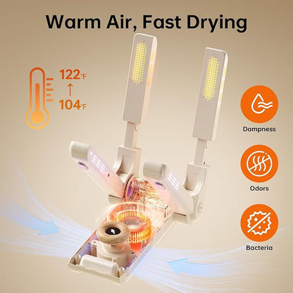 Boot Dryer, Shoe Dryer for Work Boots and Gloves, 4 Tubes - Image 6