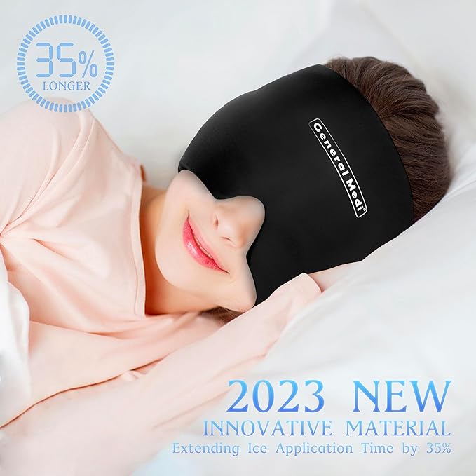 General Medi Headache & Migraine Ice Wrap Cap, Cold Therapy Migraine Relief Hat - Image 5