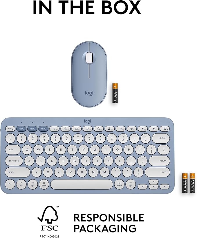 Logitech Pebble 2 Combo for Mac, Wireless Keyboard and Mouse, Quiet and Portable - Image 10