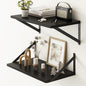Fun Memories Black Floating Shelves 18 Inch Long, Rustic Floating Shelf by FunMemories