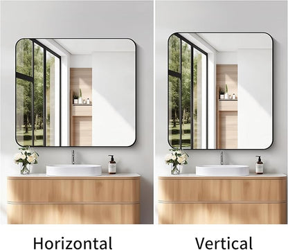 FORBATH Bathroom Mirror 36x40 Inch, Large Rectangular Wall Mirror - Image 4