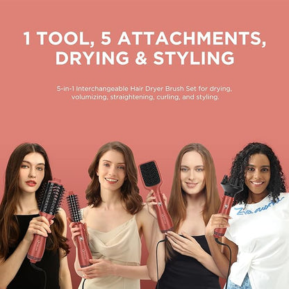 IG INGLAM Blow Dryer Brush Set, 5-in-1 Multi-Styler - Image 2