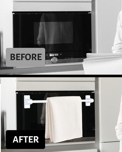 Magnetic Curtain Rod, Adjustable Magnetic Curtain Rod - White - 1 Pack | Adjustable Length 14" to 28", Easy Installation, No Drill Curtain Rod, Multi Use - For Metal Doors, Windows & Appliances