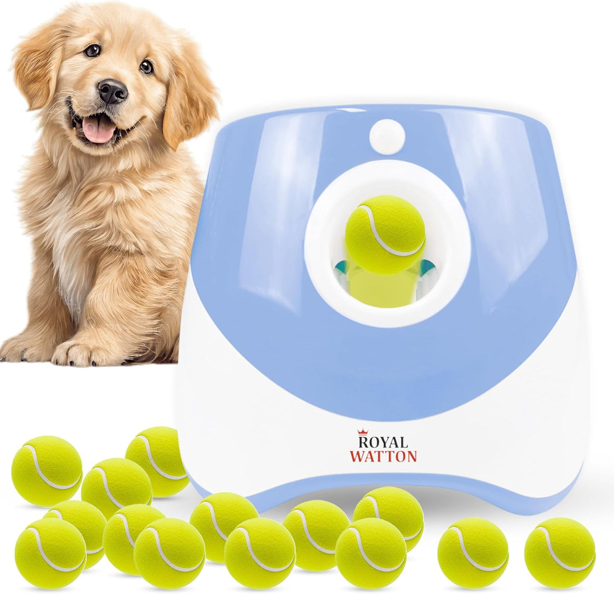 automatic ball launcher for dogs with 10 balls, main product view