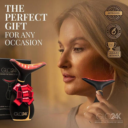 GLO24K Red Light Beauty Device for Face & Neck – 2-Pack, 3-in-1 Facial and Neck - Image 6