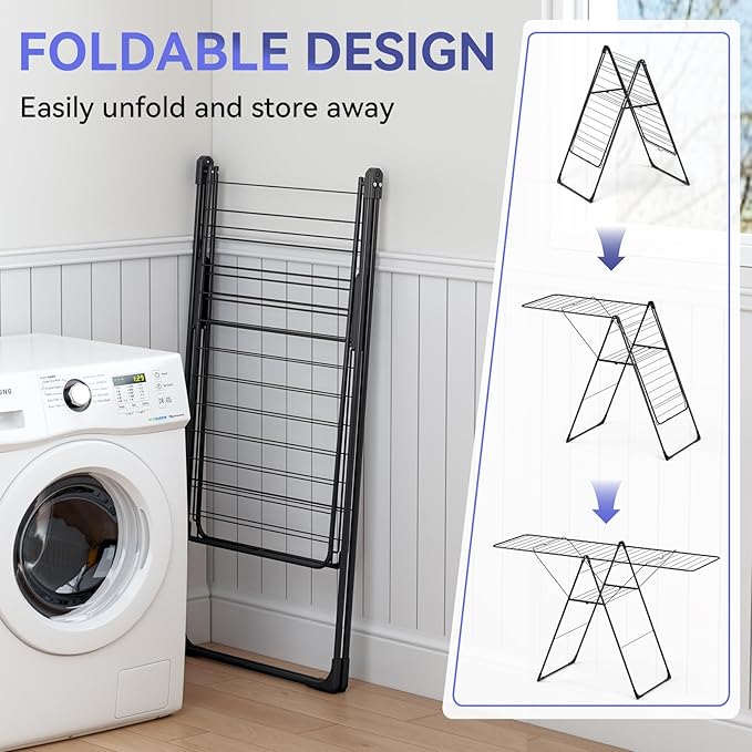 APEXCHASER Clothes Drying Rack, Foldable Oversized Drying Rack Clothing - Image 5
