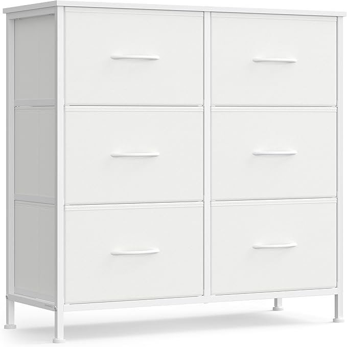 SONGMICS Dresser for Bedroom, Chest of Drawers, TV Stand, 6 Non-Woven Fabric by SONGMICSbySONGMICSHOME