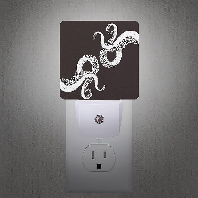 Smoaffly Octopus Night Light Plug-in LED Nightlights Auto Sensor Night Lamp - Image 2