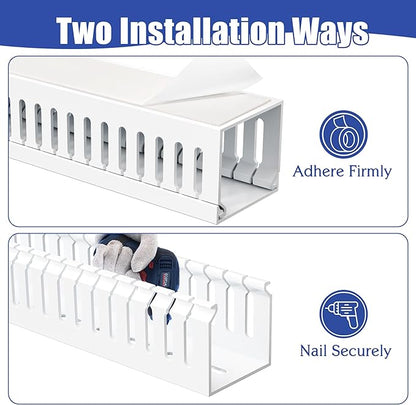 ZhiYo 2 x 2in Professional Server Rack Cable Management Raceway, 99in Cable - Image 4