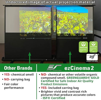 Elite Screens ezCinema 2 Projector Screen, 105-inch 4:3 Portable Manual Floor - Image 4