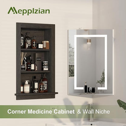 Recessed Medicine Cabinet, 14x24 in Wall Bathroom Cabinet - Image 3