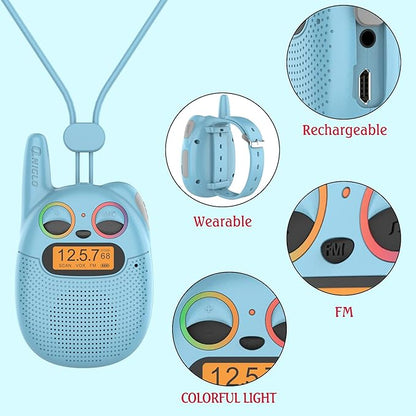 Qniglo Walkie Talkies for Kids Rechargeable 2 Pack, Christmas Birthday Gifts - Image 4