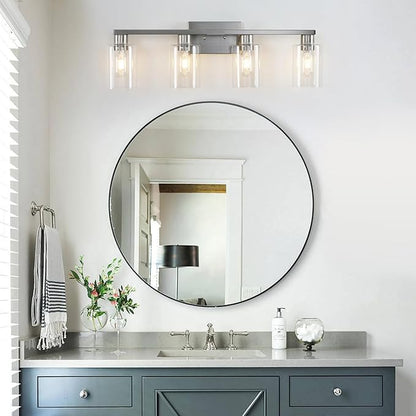 SOPEAS 4 Light Bathroom Light Fixtures, Brushed Nickel Modern Bathroom Vanity - Image 4