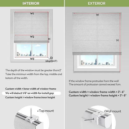 ZSTARR Smart Roman Shades Rechargeable Motorized Blinds - Image 6