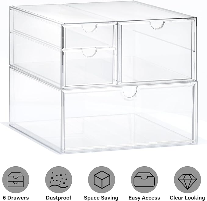 Prsildan Acrylic Drawer Makeup Organizer - Image 9