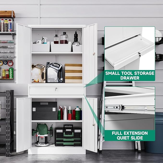 Letaya Metal Garage Storage Cabinet - Image 4