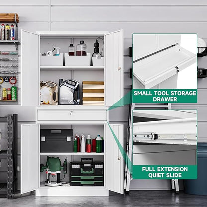 Letaya Metal Garage Storage Cabinet - Image 4