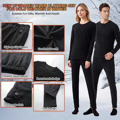 Heated Thermals Underwear Men Women: 42 Heating Zones Electric Thermal Long - Image 6