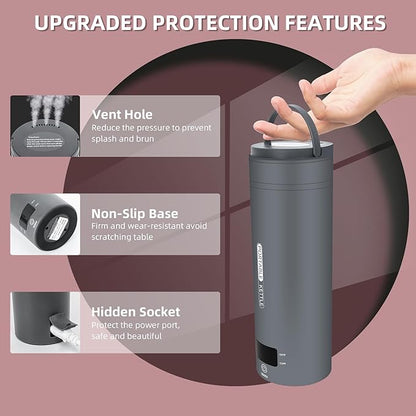 Travel Electric Kettle Portable Small Mini Tea Coffee Kettle Water Boiler - Image 6