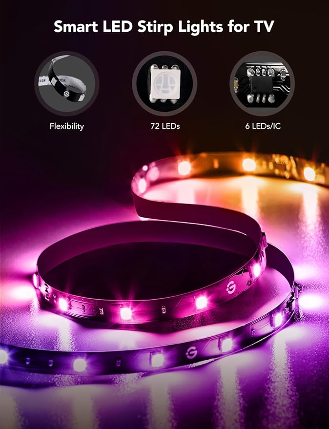 Govee TV LED Backlight Strip, RGBIC Smart LED Backlight - Image 8