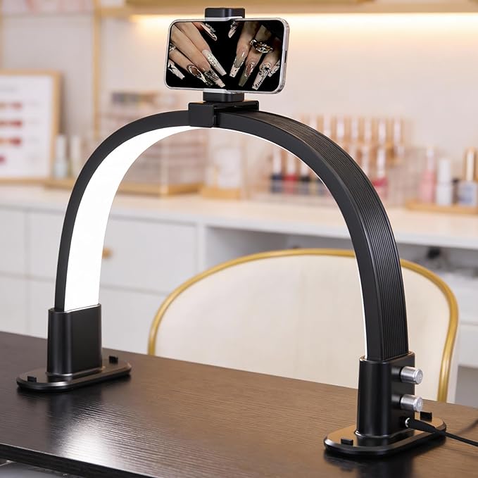 Half Moon Light for Nail Desk, Portable Nail Light for Desk by Unknown