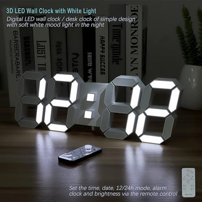 KOSUMOSU Wall Clock 15" 3D LED Digital Clock - Image 4