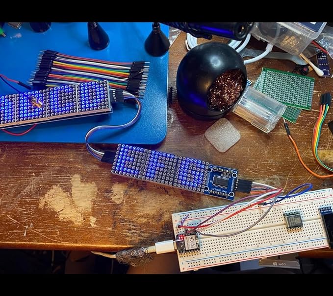 Yuuhseel 2PCS MAX7219 32x8 Dot Matrix LED Display Module 4 in 1 Common Cathode - Image 7
